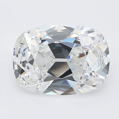 2.58 carat old mine cushion lab grown diamond D color VS1 clarity