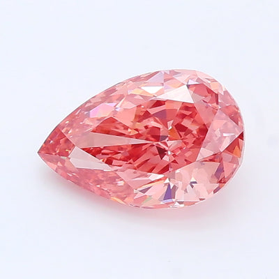 1.14 carat fancy vivid pink pear lab grown diamond VS1 clarity