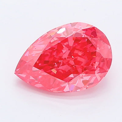1.03 carat fancy vivid pink pear lab grown diamond VS1 clarity