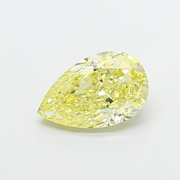 1.06 carat fancy intense yellow pear lab grown diamond VVS2 clarity
