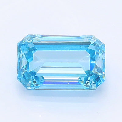 0.94 carat fancy vivid blue emerald lab grown diamond VS1 clarity
