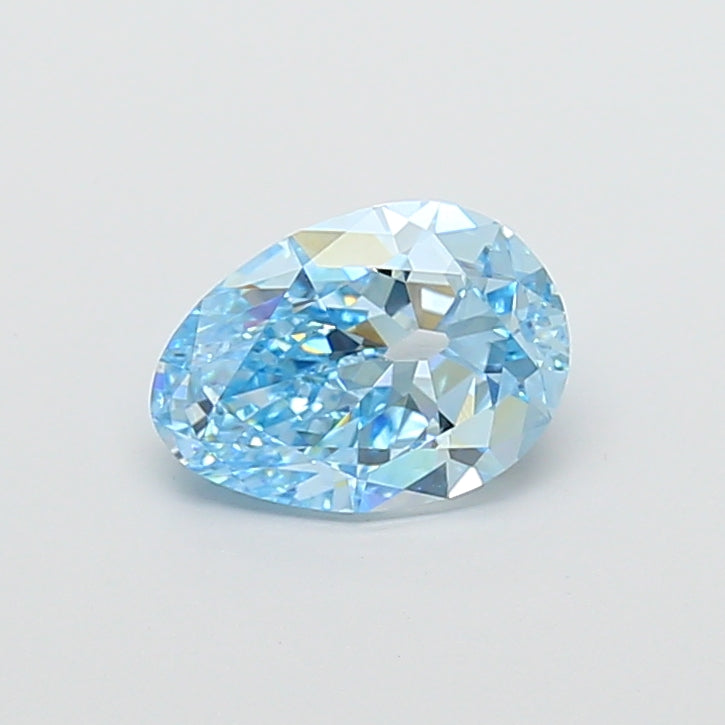 2.00 carat fancy vivid blue pear lab grown diamond VVS2 clarity