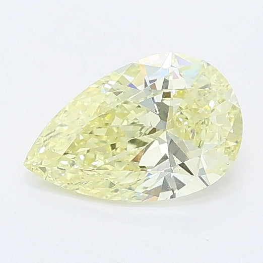 0.44 carat fancy yellow pear lab grown diamond VS1 clarity