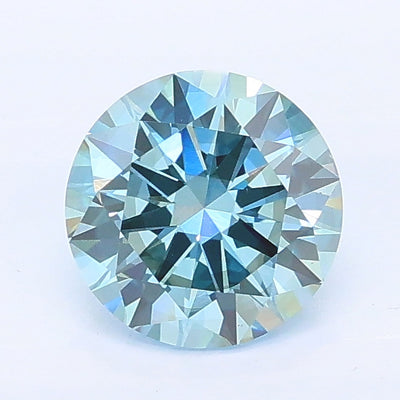1.04 carat fancy vivid blue round lab grown diamond SI1 clarity