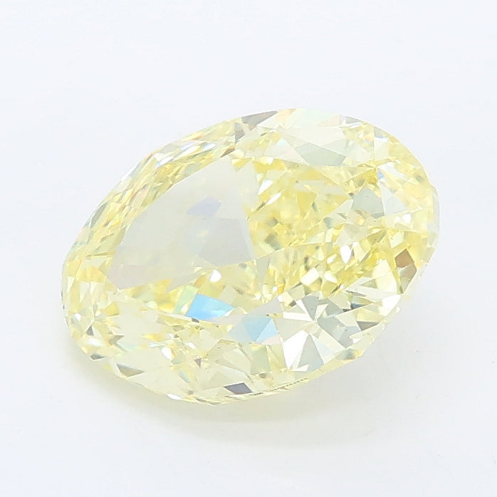 2.11 carat fancy intense yellow oval lab grown diamond VS1 clarity