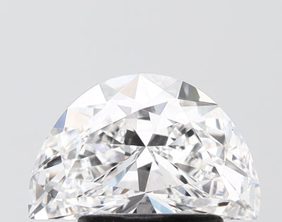 1.55 carat half moon lab grown diamond E color VS1 clarity