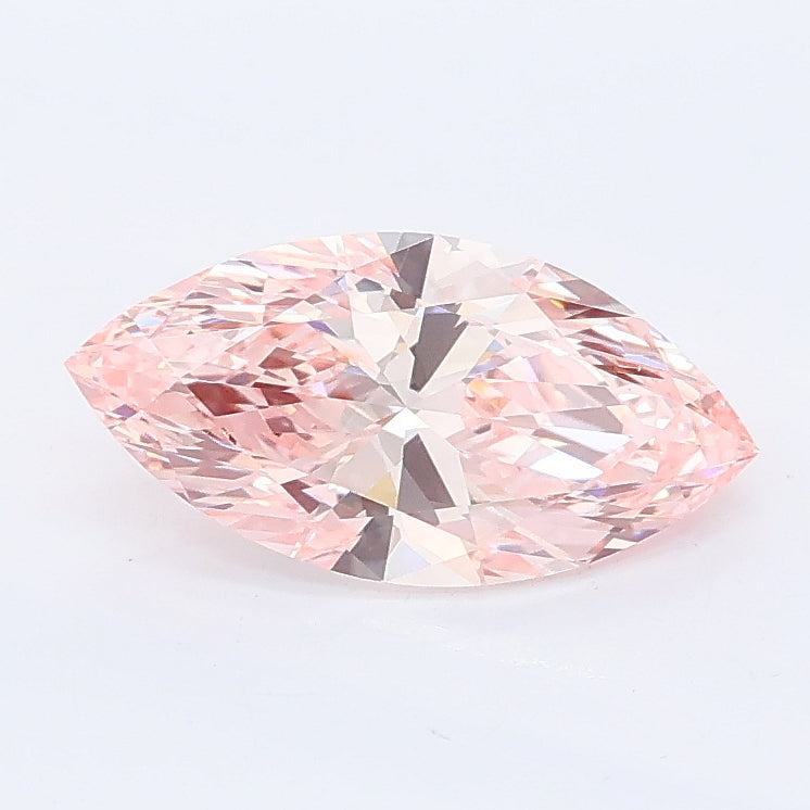 1.01 carat fancy intense pink marquise lab grown diamond VVS2 clarity
