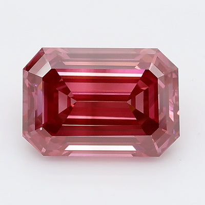 2.43 carat fancy vivid pink emerald lab grown diamond VS2 clarity