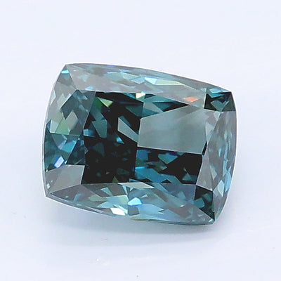 0.97 carat fancy deep blue cushion lab grown diamond VS1 clarity
