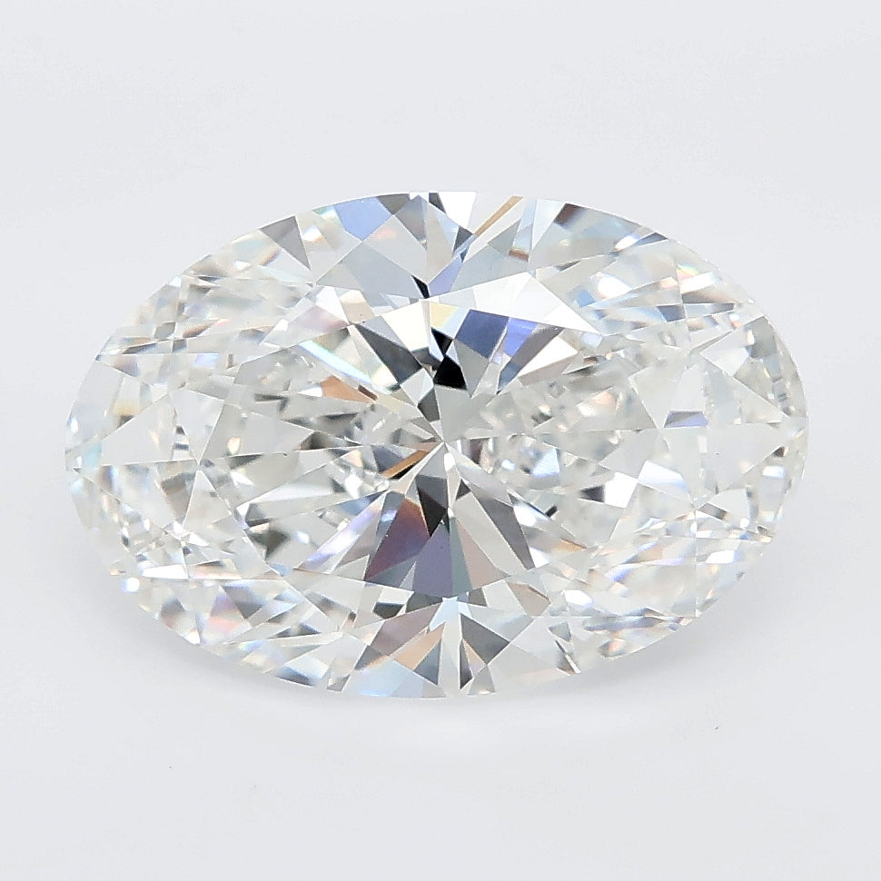 4.26 carat oval lab grown diamond D color VVS2 clarity