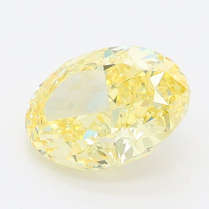 2.25 carat fancy intense yellow oval lab grown diamond VVS2 clarity