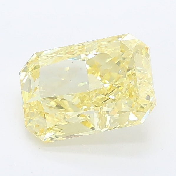 1.36 carat fancy vivid yellow radiant lab grown diamond VS1 clarity