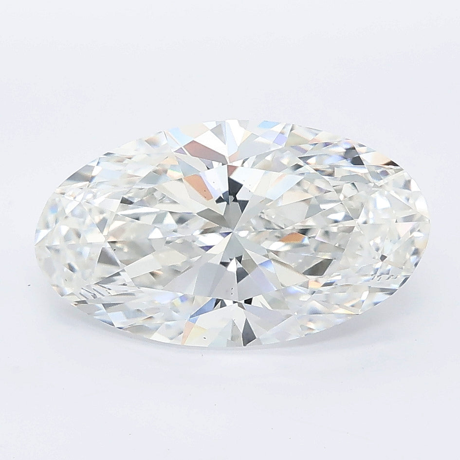 3.08 carat moval lab grown diamond D color VS1 clarity