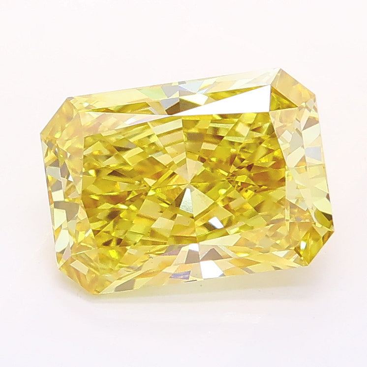 2.23 carat fancy intense yellow radiant lab grown diamond VS1 clarity