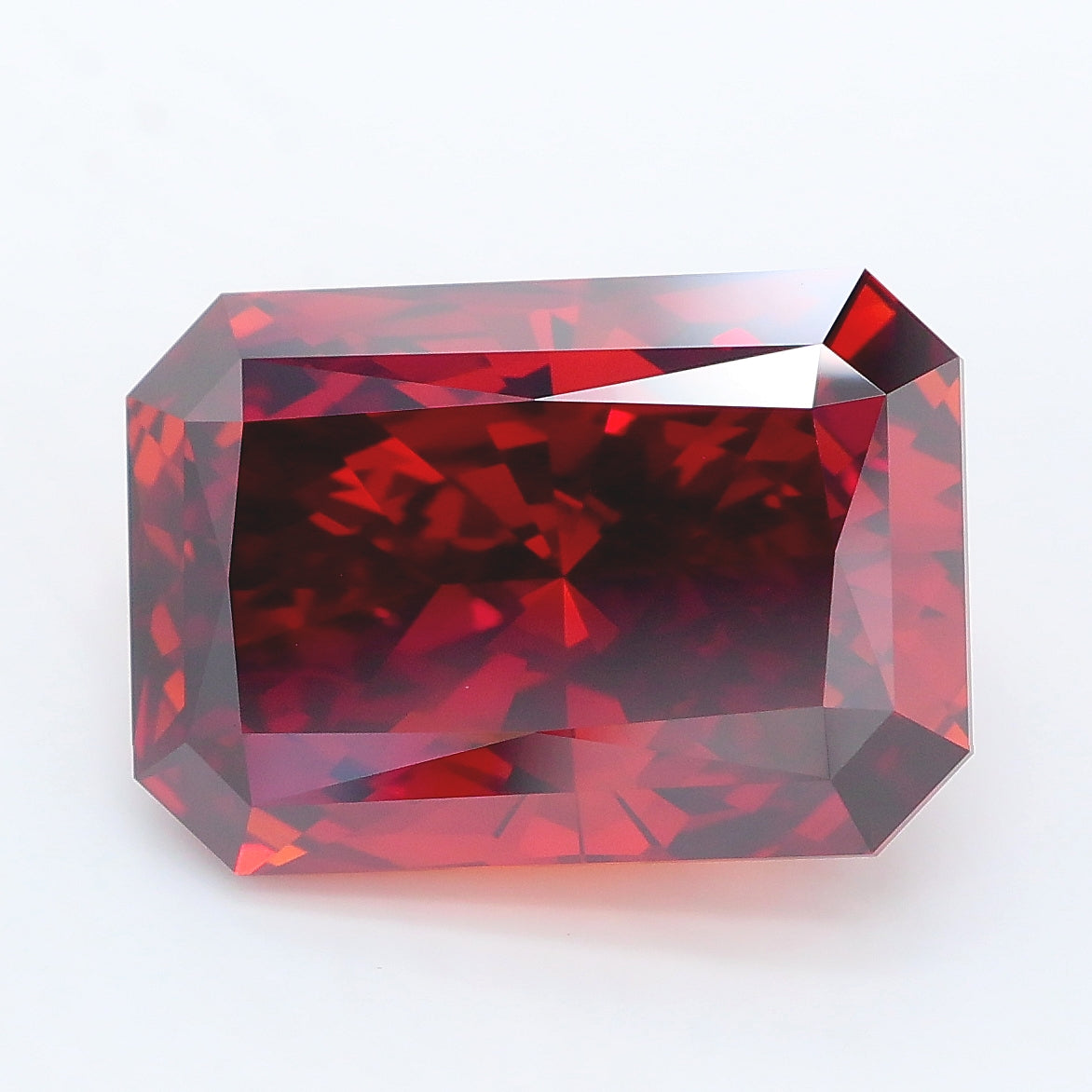 7.53 carat fancy deep orangy brown radiant lab grown diamond VVS2 clarity