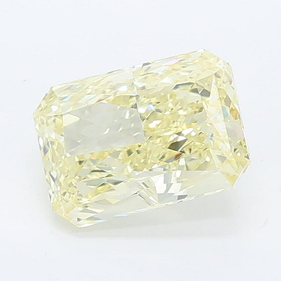 1.04 carat fancy light yellow radiant lab grown diamond VVS2 clarity