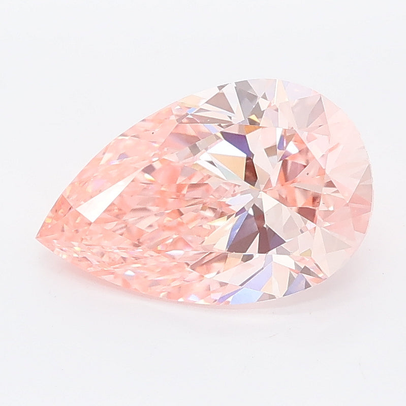 2.03 carat fancy pink pear lab grown diamond VS1 clarity