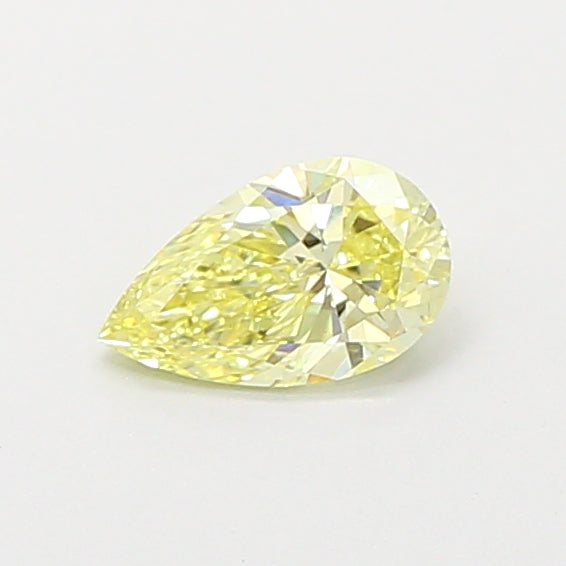 0.41 carat fancy yellow pear lab grown diamond VS1 clarity