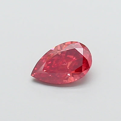 0.77 carat fancy vivid pink pear lab grown diamond VS2 clarity