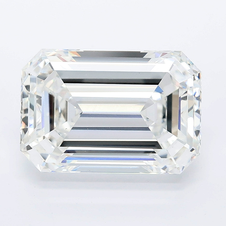 5.28 carat emerald lab grown diamond E color VS1 clarity
