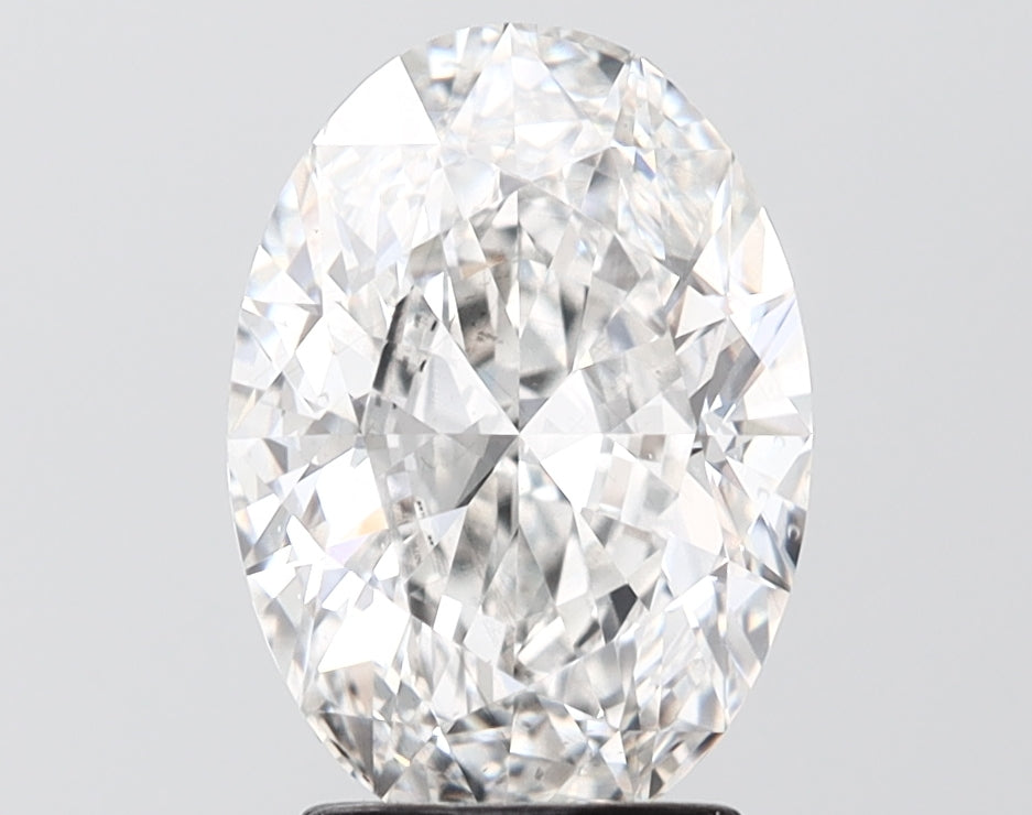2.52 carat oval lab grown diamond F color VS2 clarity