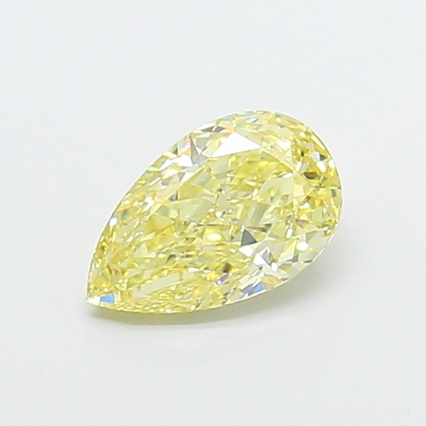 1.10 carat fancy intense yellow pear lab grown diamond VVS2 clarity