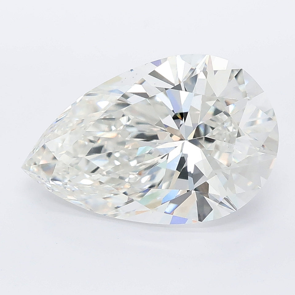 4.06 carat pear lab grown diamond F color VS1 clarity
