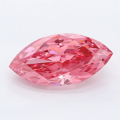 2.15 carat fancy vivid pink marquise lab grown diamond VVS2 clarity
