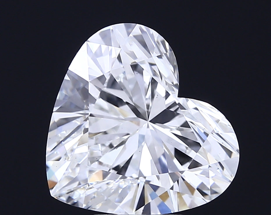 6.02 carat heart lab grown diamond F color VS2 clarity