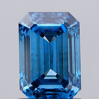 1.34 carat fancy vivid blue emerald lab grown diamond VS1 clarity
