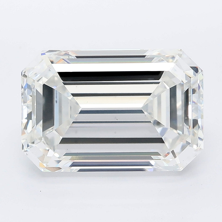 5.57 carat emerald lab grown diamond E color VS1 clarity