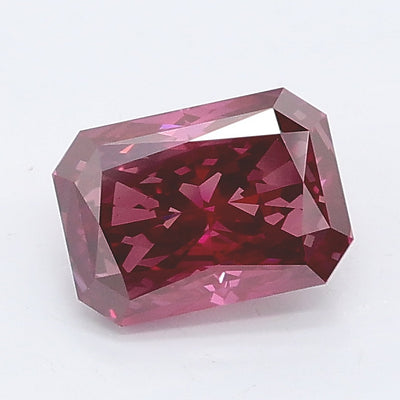 1.04 carat fancy deep pink radiant lab grown diamond VVS2 clarity