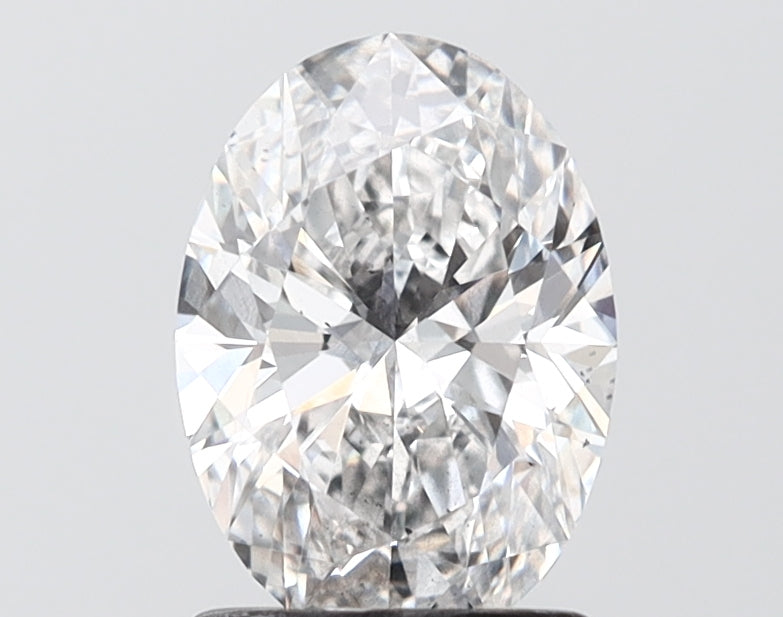 1.50 carat oval lab grown diamond F color SI1 clarity