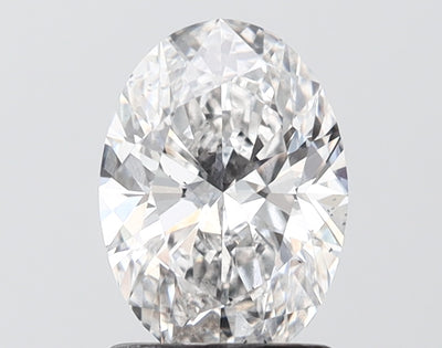 1.50 carat oval lab grown diamond F color SI1 clarity