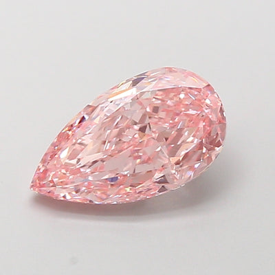 3.02 carat fancy intense pink pear lab grown diamond VS1 clarity