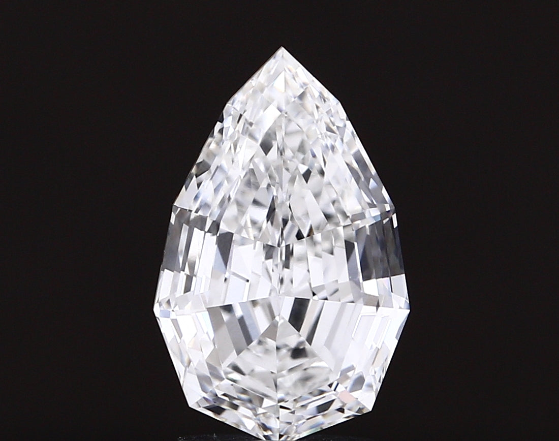 3.59 carat pear lab grown diamond F color VVS2 clarity
