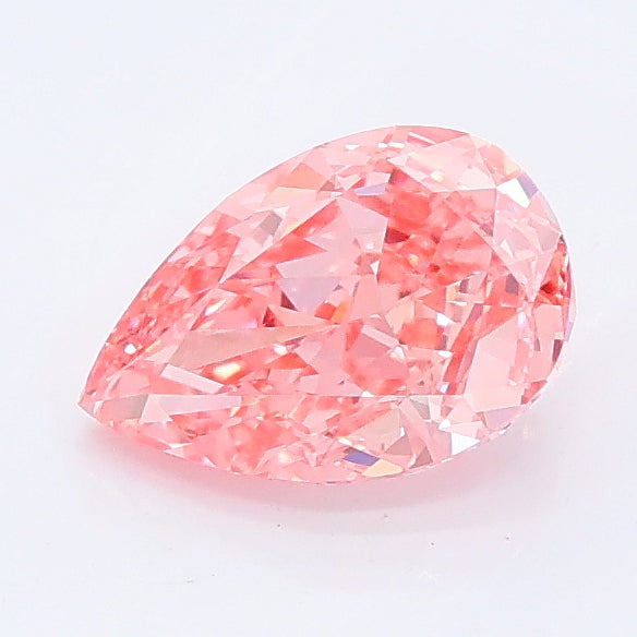 1.02 carat fancy vivid pink pear lab grown diamond VVS2 clarity
