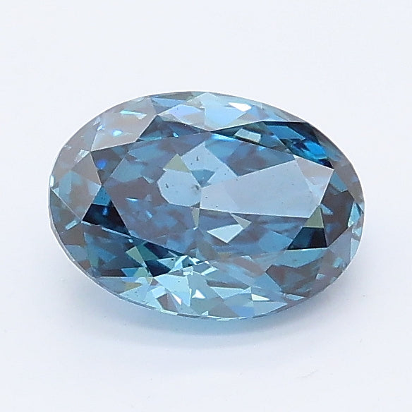 1.01 carat fancy intense blue oval lab grown diamond VS2 clarity