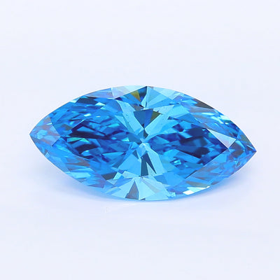 2.03 carat fancy vivid blue marquise lab grown diamond VS2 clarity