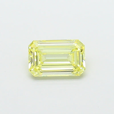 1.01 carat fancy yellow emerald lab grown diamond VS2 clarity