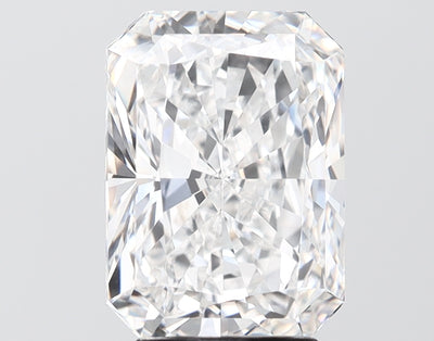 4.01 carat radiant lab grown diamond D color VVS2 clarity