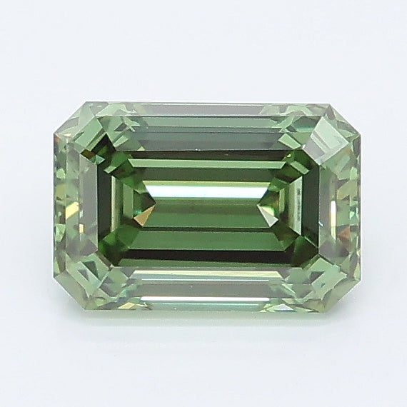 1.01 carat fancy vivid green emerald lab grown diamond VS1 clarity