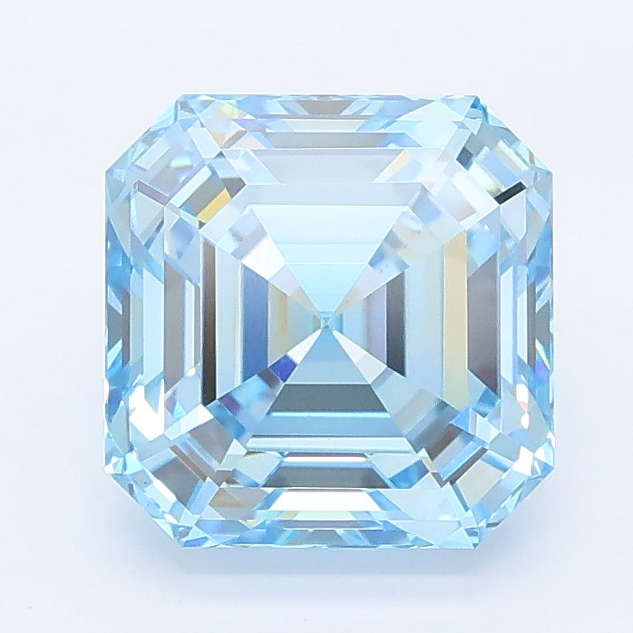 3.05 carat fancy vivid blue asscher lab grown diamond VVS2 clarity