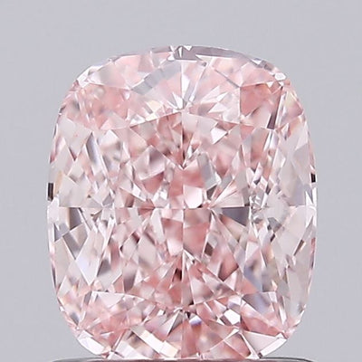 0.96 carat fancy intense pink cushion lab grown diamond VS1 clarity