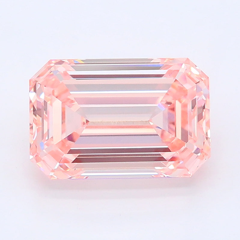 2.56 carat fancy intense pink emerald lab grown diamond VVS2 clarity