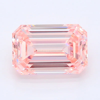 2.56 carat fancy intense pink emerald lab grown diamond VVS2 clarity