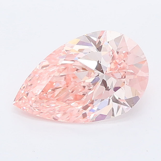 1.03 carat fancy vivid pink pear lab grown diamond VS1 clarity