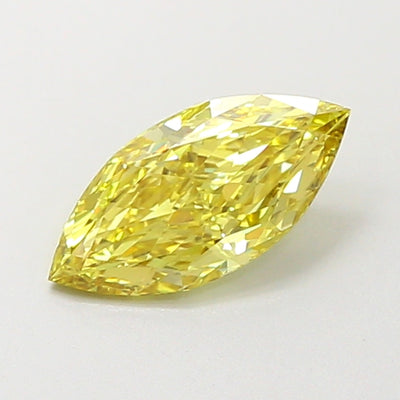1.07 carat fancy intense yellow marquise lab grown diamond VVS2 clarity
