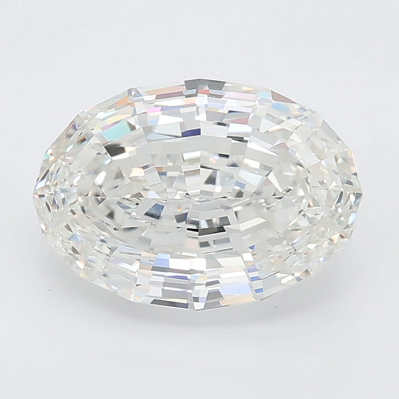3.24 carat oval step lab grown diamond E color VS1 clarity
