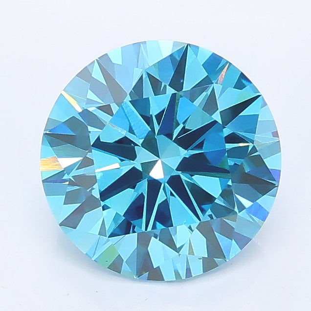 1.83 carat fancy vivid blue round lab grown diamond VS1 clarity